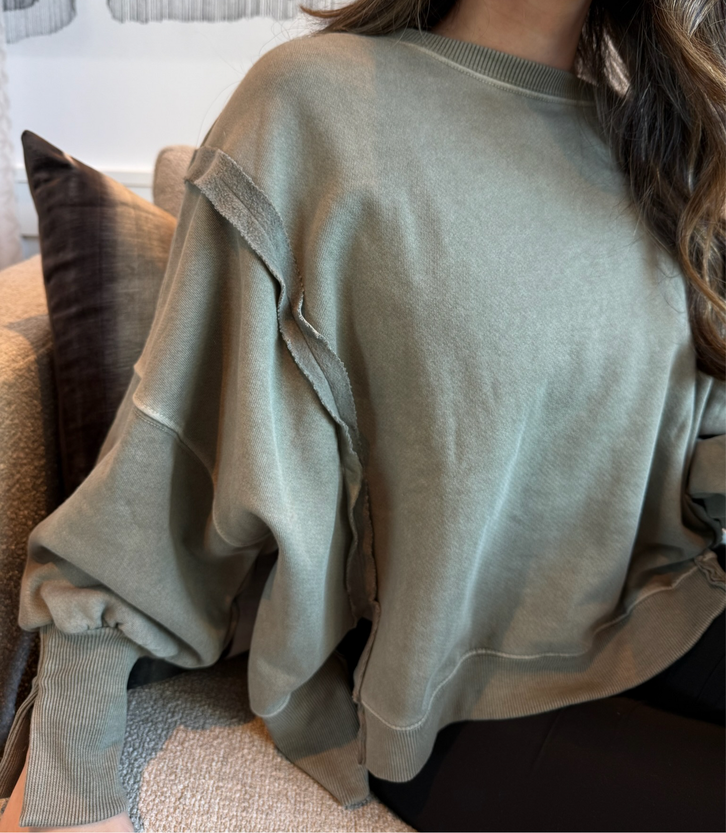 Organic Olive Sweater